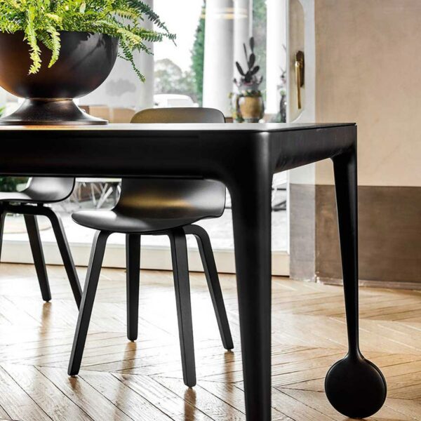 Table BIG WILL plateau fixe 200x105xH75 cm Magis - noyer/noir