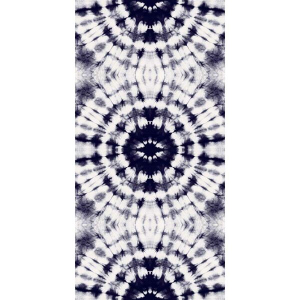 Tapis couloir rectangulaire TYE & DIE BLEU/BLANC - 66x132 cm - Vinyle - Pôdevache