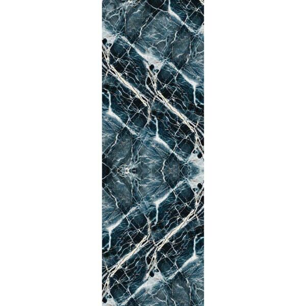 Tapis couloir rectangulaire SOCA MARBRE BLEU - 66x198 cm - Vinyle - Pôdevache