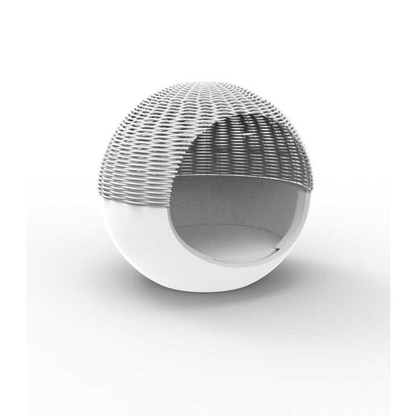 Daybed ULM MOON 218x199xH205 cm avec parasol en corde tressée Vondom - blanc/blanc